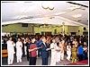 Devotees perform the Janmashtami arti