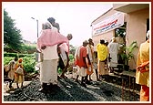 Pilgrims visit the BAPS dispensary at the mandir