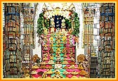 550 vegetarian food items offered to the murtis in each of three shrines of the main mandir 