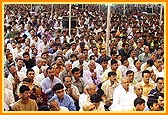 Devotees during morning puja