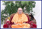 Swamishri listens to the activities of the chhatralay