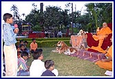 A question-answer session during the assembly