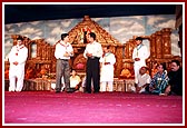 A drama enacted by youths showing Swamishri's effort in resolving community violence 