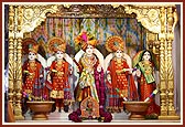 Shri Ayodhyaprasadji Maharaj, Shri Raghuvirji Maharaj, Shri Ghanshyam Maharaj, Shri Dharmadev & Bhaktimata