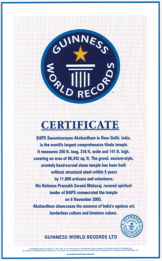 The certificate states,