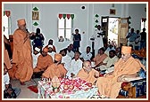 Swamishri during the murti-pratishtha rituals