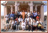 Swamishri with devotees of Gaborone