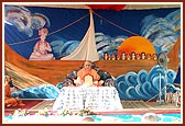 Swamishri performs his morning puja, Bamburi Beach