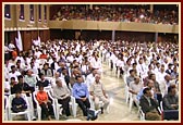 Devotees during a Satsang assembly