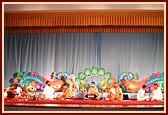 Sadhus perform kirtan aradhana