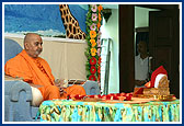 Swamishri's morning puja at Dar-es-Salaam Mandir