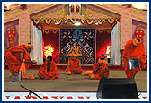 In the evening satsang assembly youths perform a cultural program glimpsing upon the life of Shastriji Maharaj