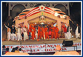 In the evening satsang assembly youths perform a cultural program glimpsing upon the life of Shastriji Maharaj