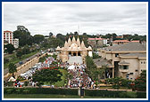 Aerial view of BAPS Shri Swaminarayan Mandir, Nairobi