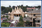 Aerial view of BAPS Shri Swaminarayan Mandir, Nairobi