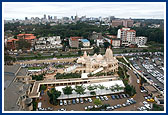 Aerial view of BAPS Shri Swaminarayan Mandir, Nairobi