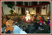 Sadhus singing before Shriji Maharaj