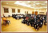 Sadhus conduct the classroom sessions