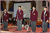 Four pupils open the evening programme with a speech in Gujarati