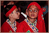 Students waiting in anticipation for Swamishri's arrival