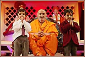 Welcoming Swamishri to The Swaminarayan School presentation