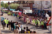 Thousands of devotees participate in the Rath Yatra on a glorious sunny day