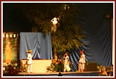 Children performing a drama of Ghanshyam looking West