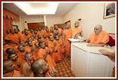 Swamishri with the sadhus