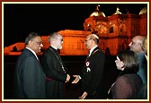 The Archbishop being welcomed by the Mayor of Brent, Cllr. Ahmed Shahzad