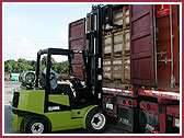 Unloading container 