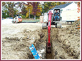Site utility work, storm and sanitary sewers