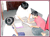 Children preparing for Adhiveshan