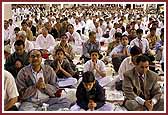  Devotees during the bhoomi poojan ceremony


 