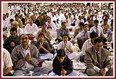  Devotees during the bhoomi poojan ceremony


 