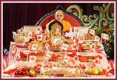 Swamishri is invited to Canada by devotees with sweets 