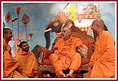 Swamishri blesses two kishores dressed as sadhus