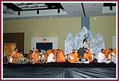 Saints and yuvaks conduct a kirtan aradhana  