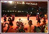 Kishores perform a dance as part of their presentation of the 'Adarsh Upasana Pravartak Award