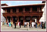 The front entrance of the Haveli  