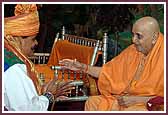 Swamishri blesses one of the performers