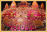 Annakut at BAPS Shri Swaminarayan Mandir, Toronto, Canada