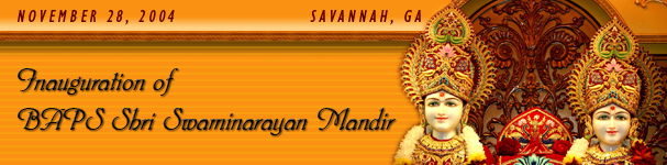 Inauguration of BAPS Shri Swaminarayan Mandir in Savannah, GA 