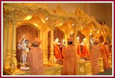 Saints engaged in the pratishtha rituals  