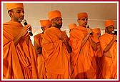 Saints singing the vedic shlokas