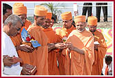 Saints in the stone laying  ceremony 