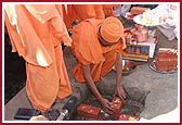 Saints in the stone laying  ceremony   