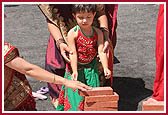  Devotees in the stone laying  ceremony