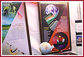 The colorful exhibits at the mandir site