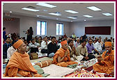 Pujya saints perform the mahapuja rituals  