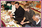  Devotees participating in the mahapuja ceremony   